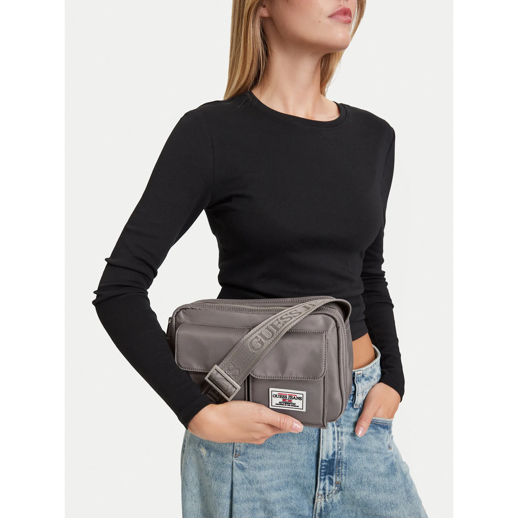 Дамска чанта Guess Jeans CWBEO-GUESS-B-005-10 Сив – Чанти