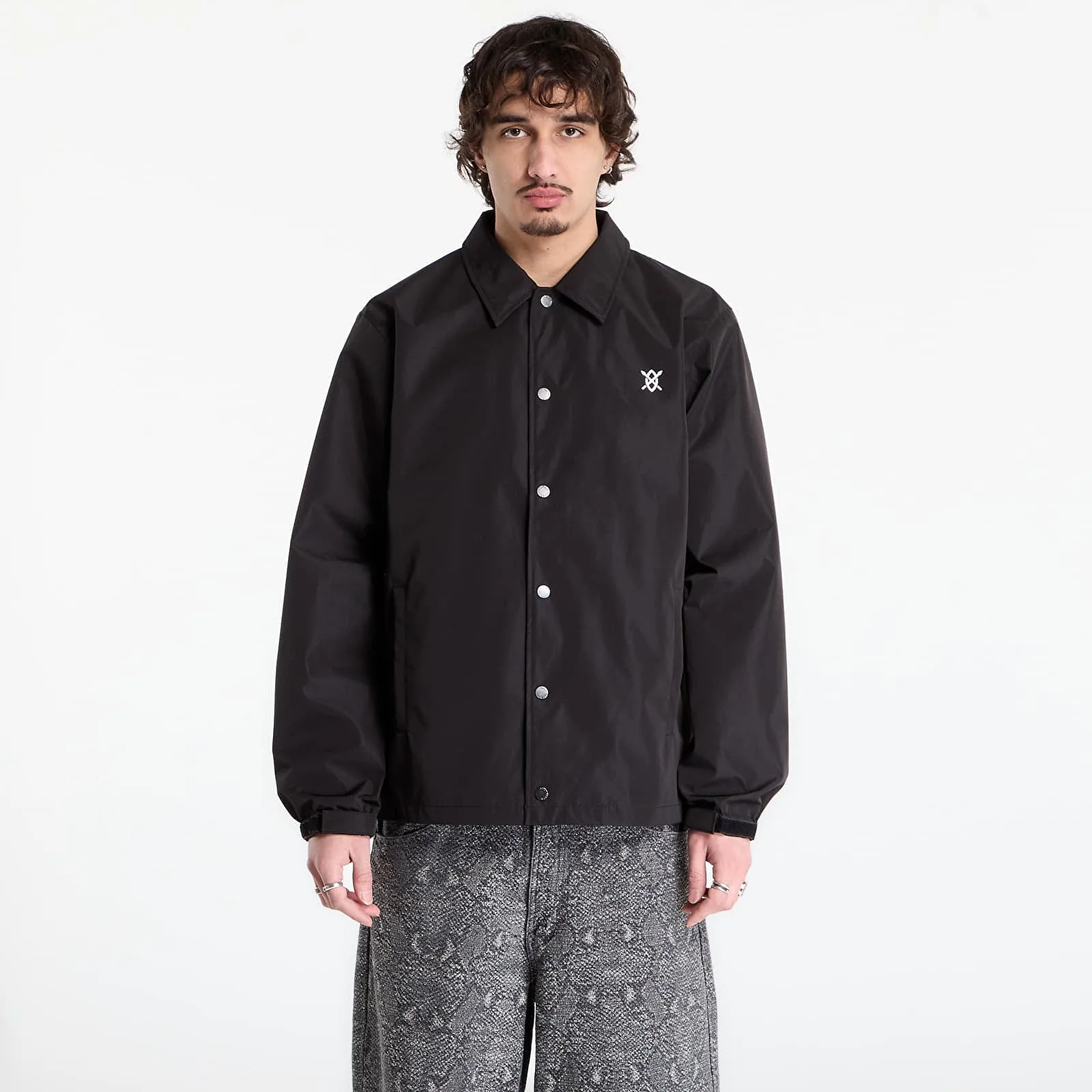 Яке Daily Paper Alias Dias Coach Jacket Black S – Мъжки якета и палта