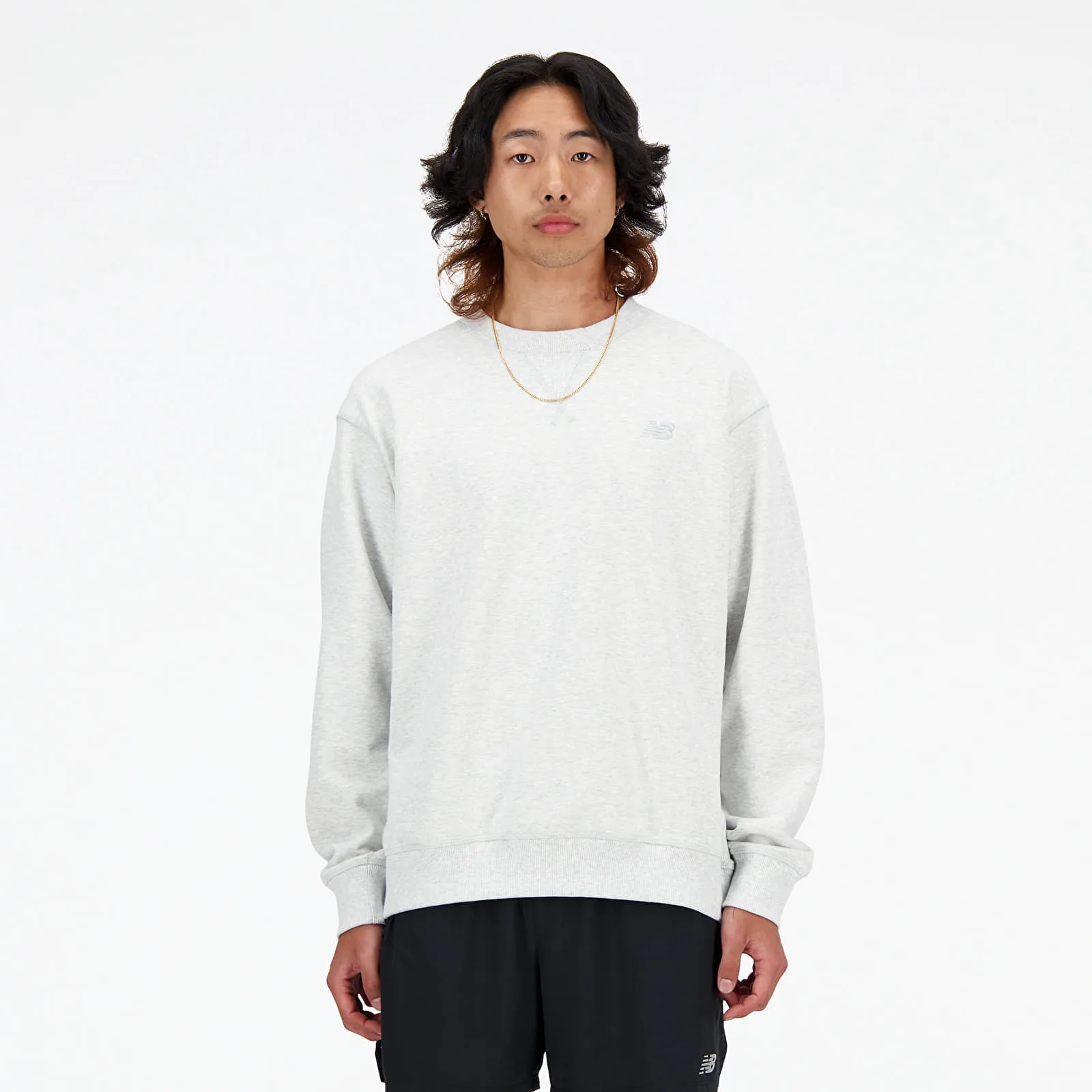 Мъжки суитшърт New Balance Athletics French Terry сив – Ash Heather Ahh – Мъжки суитшърти без цип