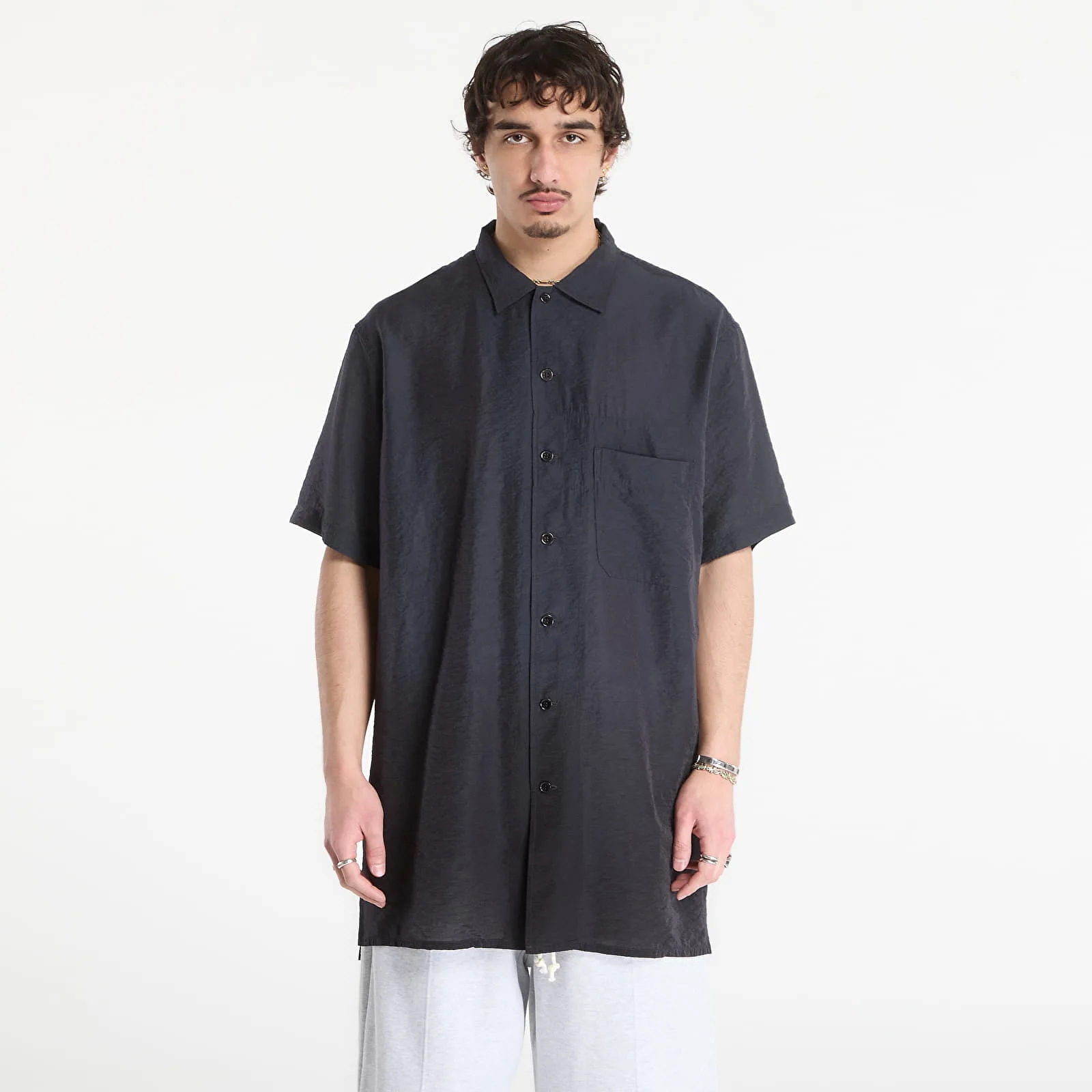 Риза Y-3 Dip Dye Short Sleeve Long Shirt Black/ Chalk Pearl S – Black|Chalk Pearl – Мъжки ризи