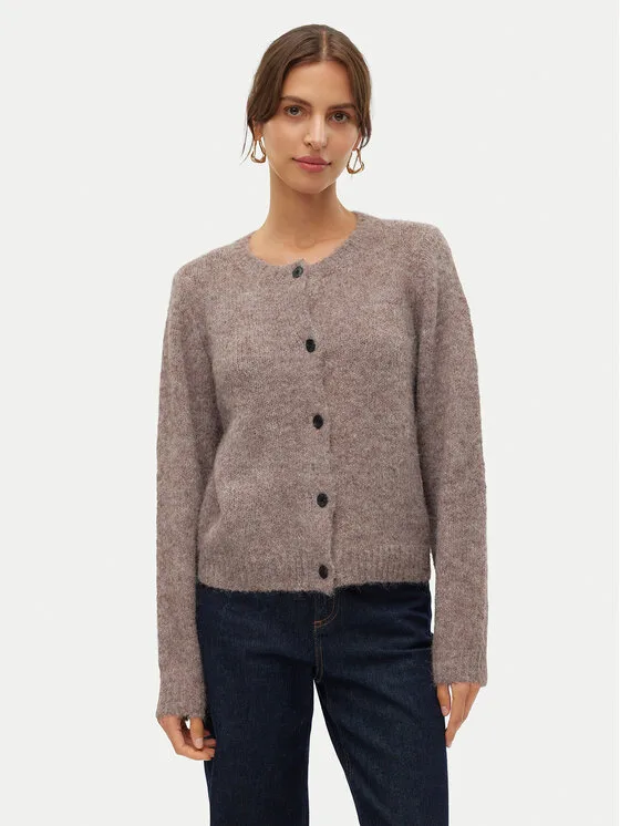 Vero Moda Кардиган Novah 10320496 Кафяв Regular Fit – Дамски жилетки