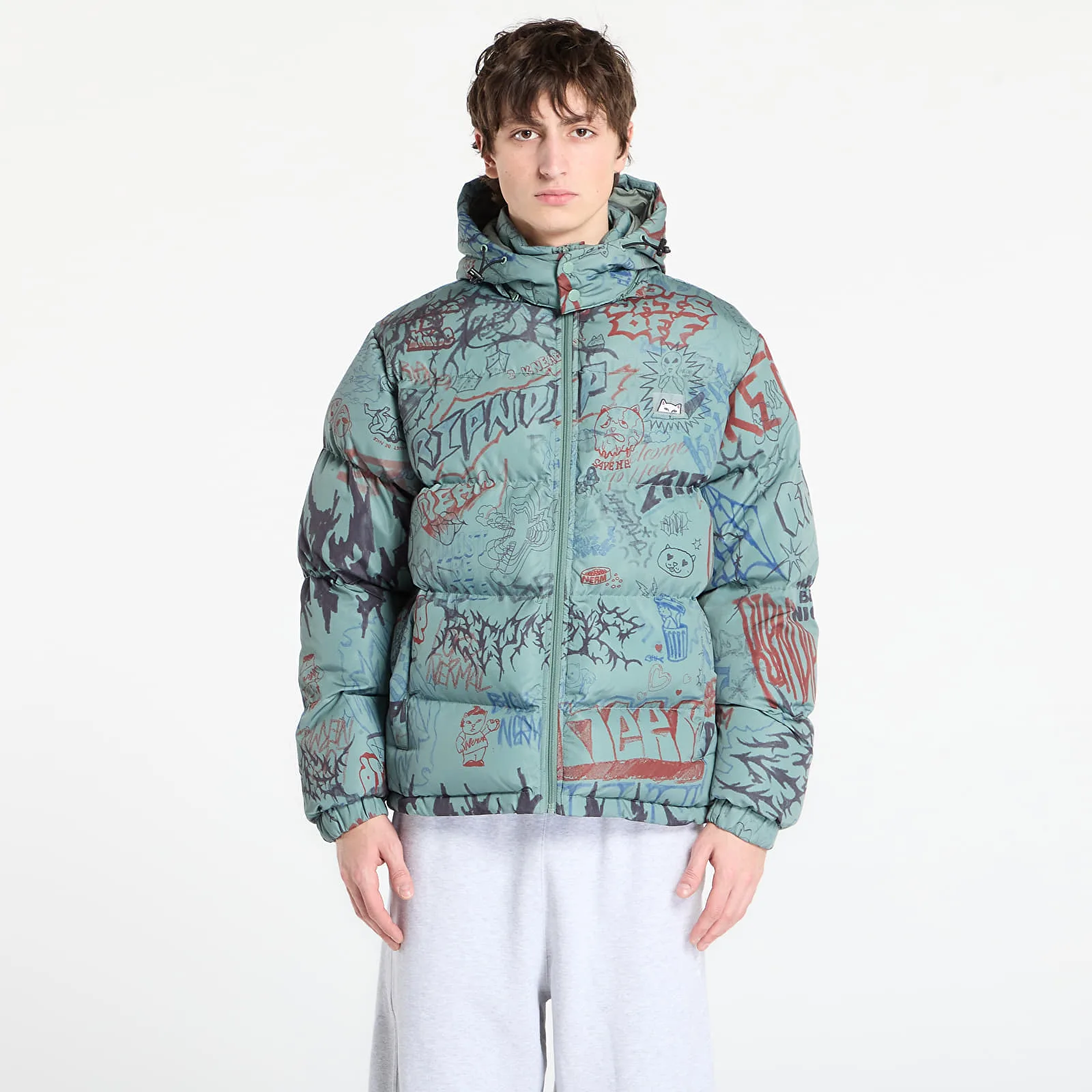 Яке RIPNDIP Marker Puffer Jacket Black/ Charcoal S – Black|Charcoal – Мъжки якета и палта