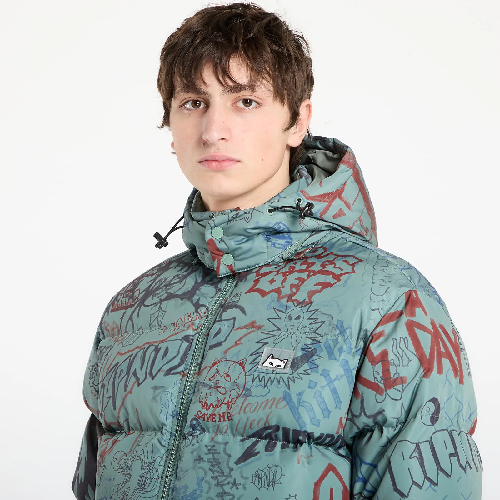 Яке RIPNDIP Marker Puffer Jacket Black/ Charcoal S – Black|Charcoal – Мъжки якета и палта