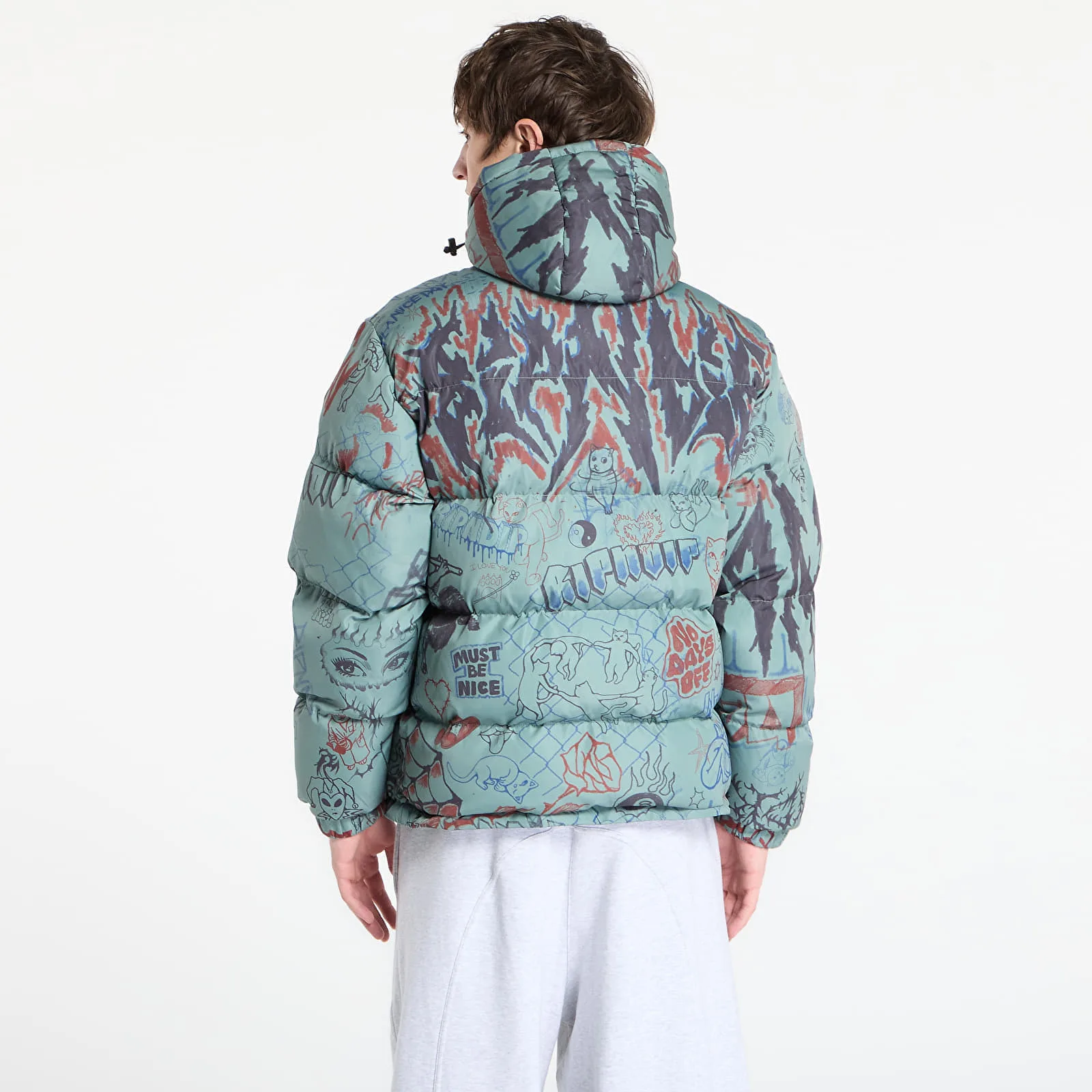 Яке RIPNDIP Marker Puffer Jacket Black/ Charcoal S – Black|Charcoal – Мъжки якета и палта