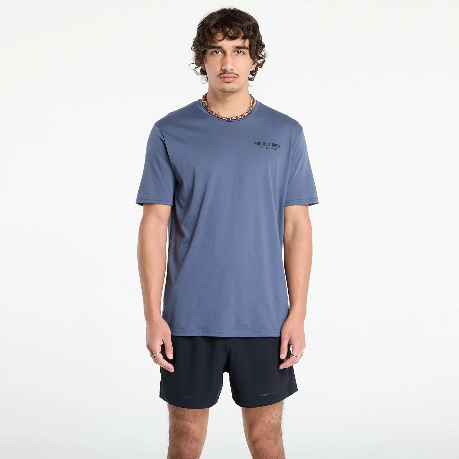Мъжка тениска Under Armour Project Rock Q3 сива – Grey – Мъжки тениски с къс ръкав