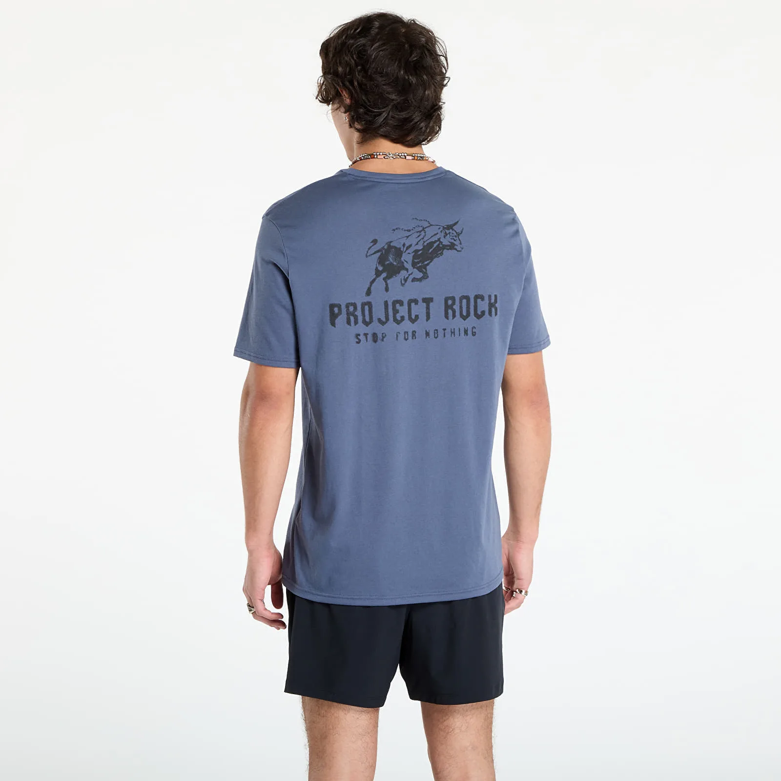 Мъжка тениска Under Armour Project Rock Q3 сива – Grey – Мъжки тениски с къс ръкав