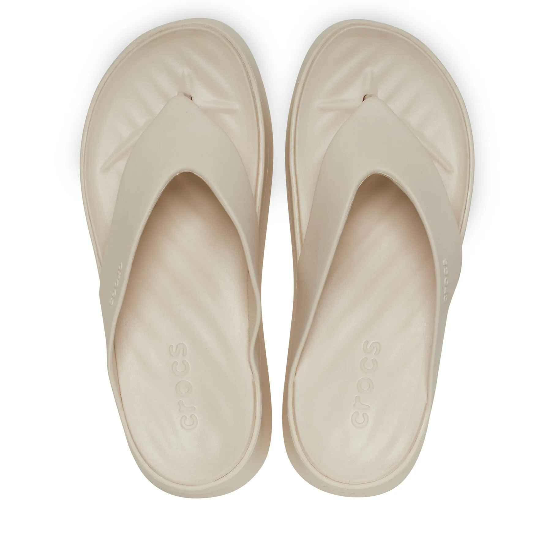 Джапанки Crocs Getaway Platform Flip 209410 Бежов – Дамски джапанки