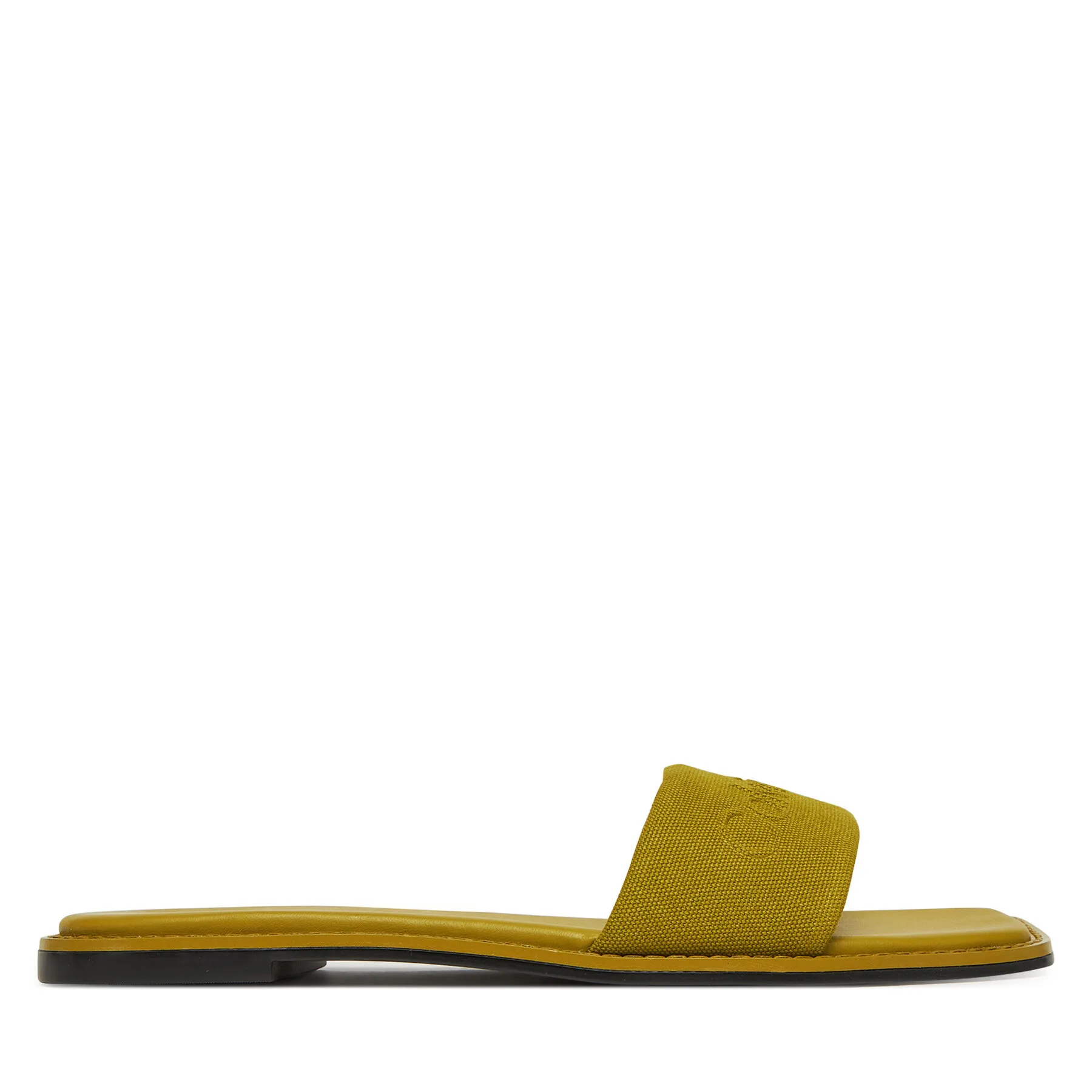 Чехли Calvin Klein Flat Slide - He HW0HW02378 Зелен – Дамски чехли
