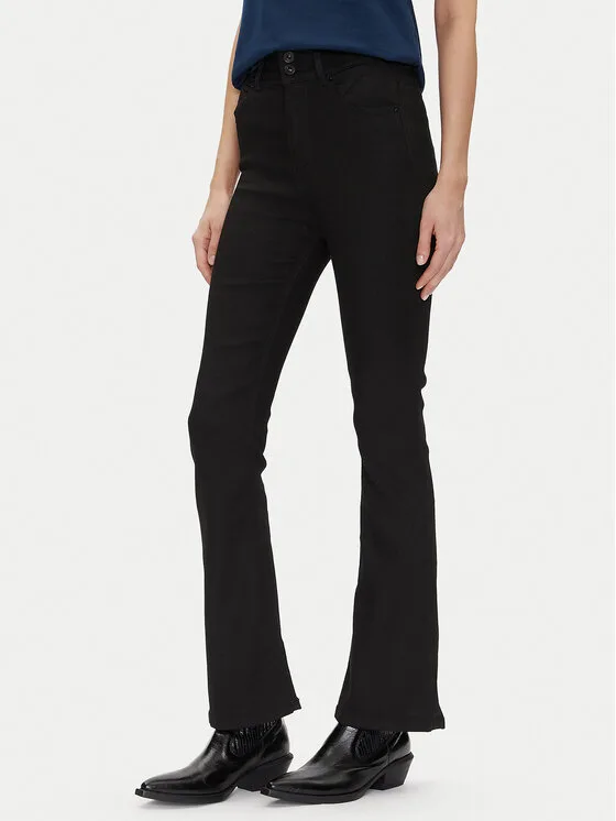 Дамски дънки Pepe Jeans PL204905 черни – Черен – Дамски straight дънки