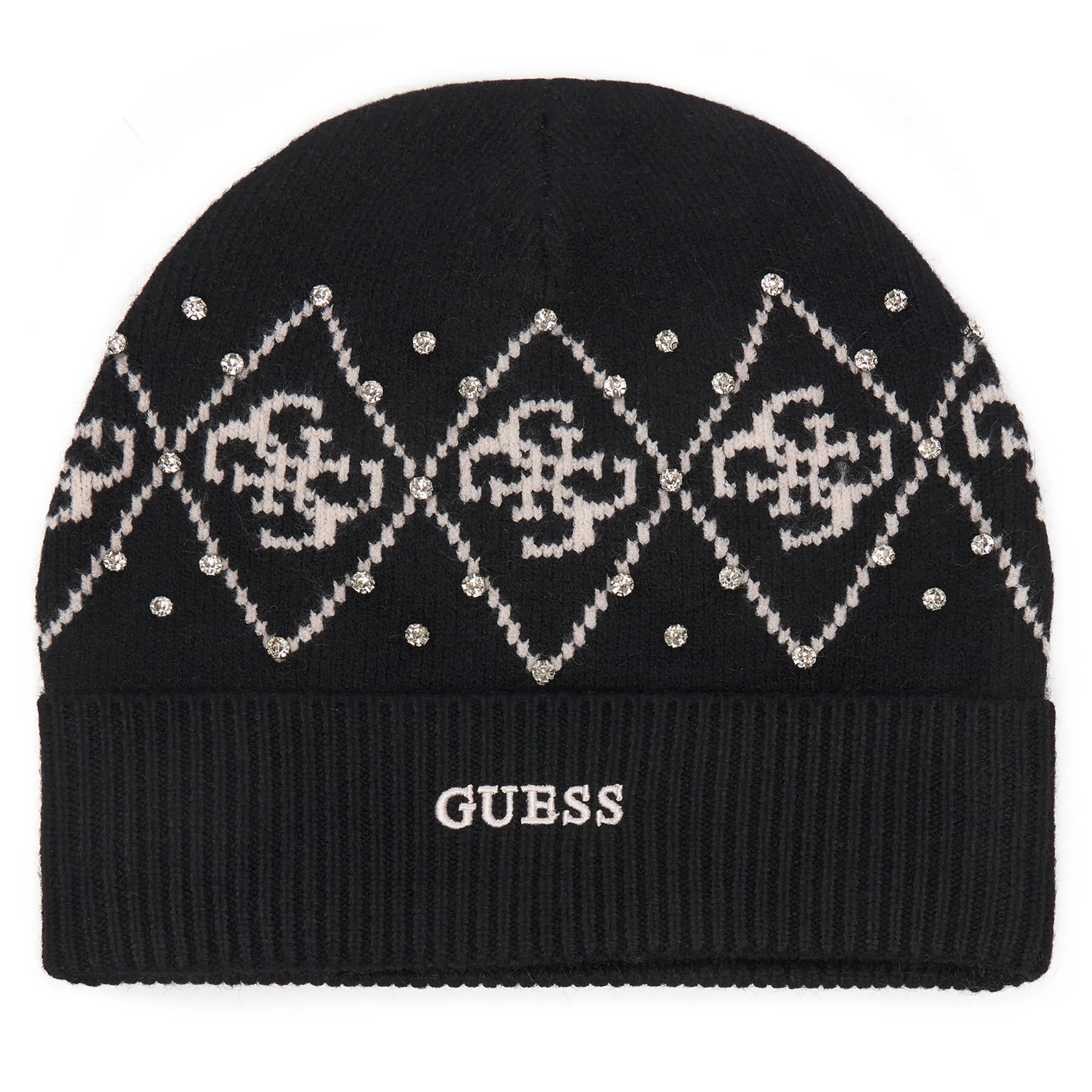 Дамска зимна шапка Guess V6BZ09 Z1747 черна – Черен – Зимни шапки