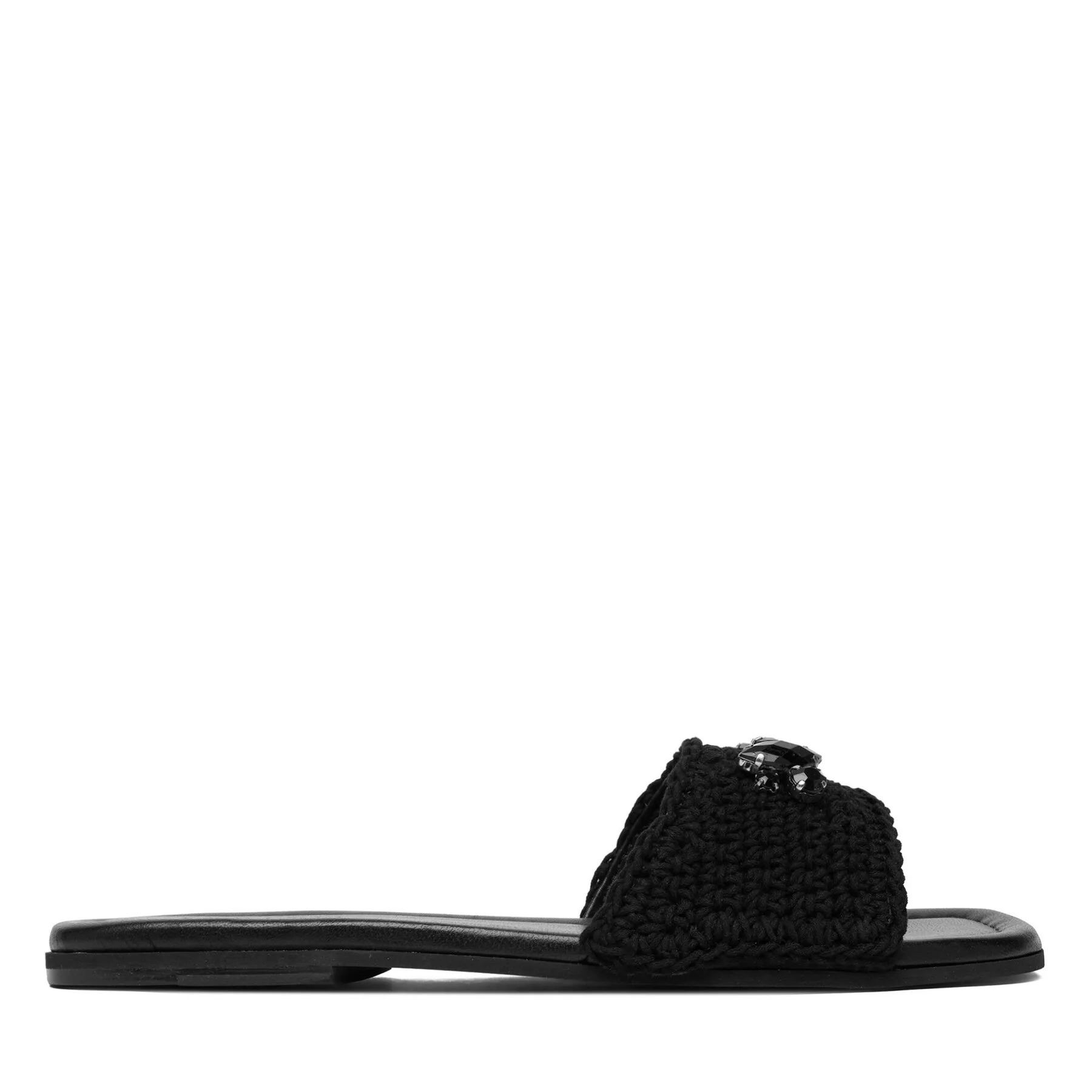 Дамски чехли Inuikii Woven Cali черни – Черен