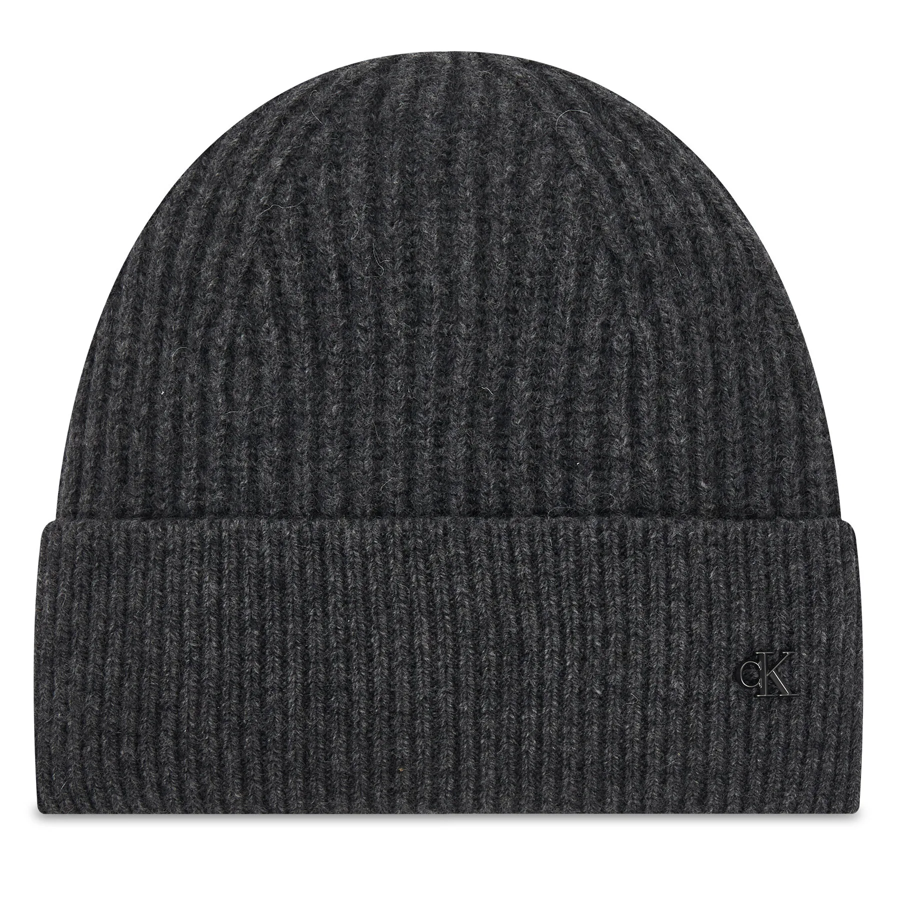 Дамска зимна шапка Calvin Klein Ck Metal Wool сива – Зимни шапки
