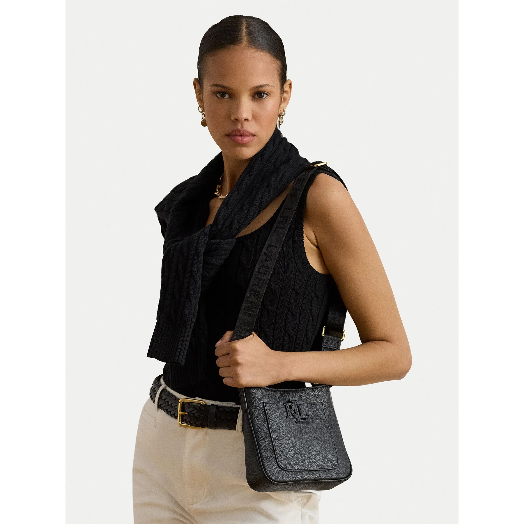 Дамска чанта LAUREN RALPH LAUREN 431982184002 черна – Черен – Дамски чанти тип плик