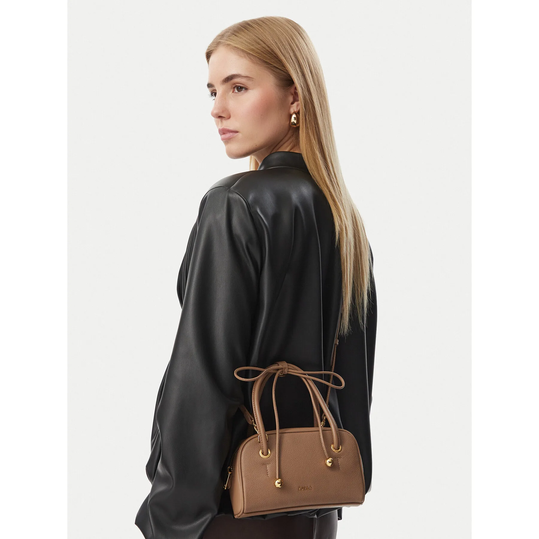 Дамска чанта Furla Poppy Mini WE00915 BX4573 4489S Бежов – Чанти
