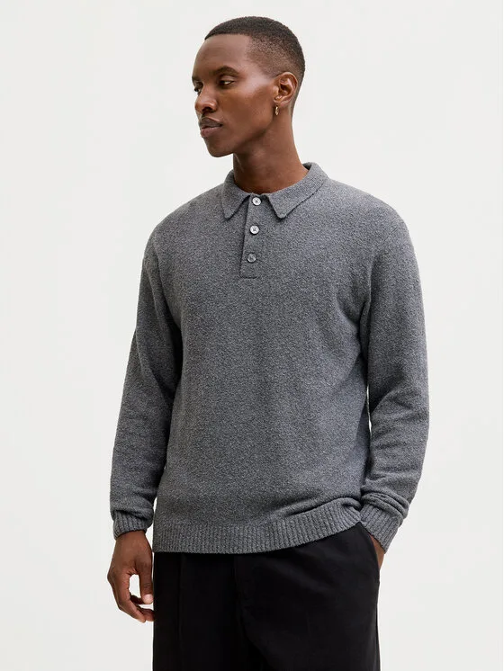 Jack & Jones Пуловер Maverick 12286144 Сив Regular Fit – Мъжки пуловери и жилетки