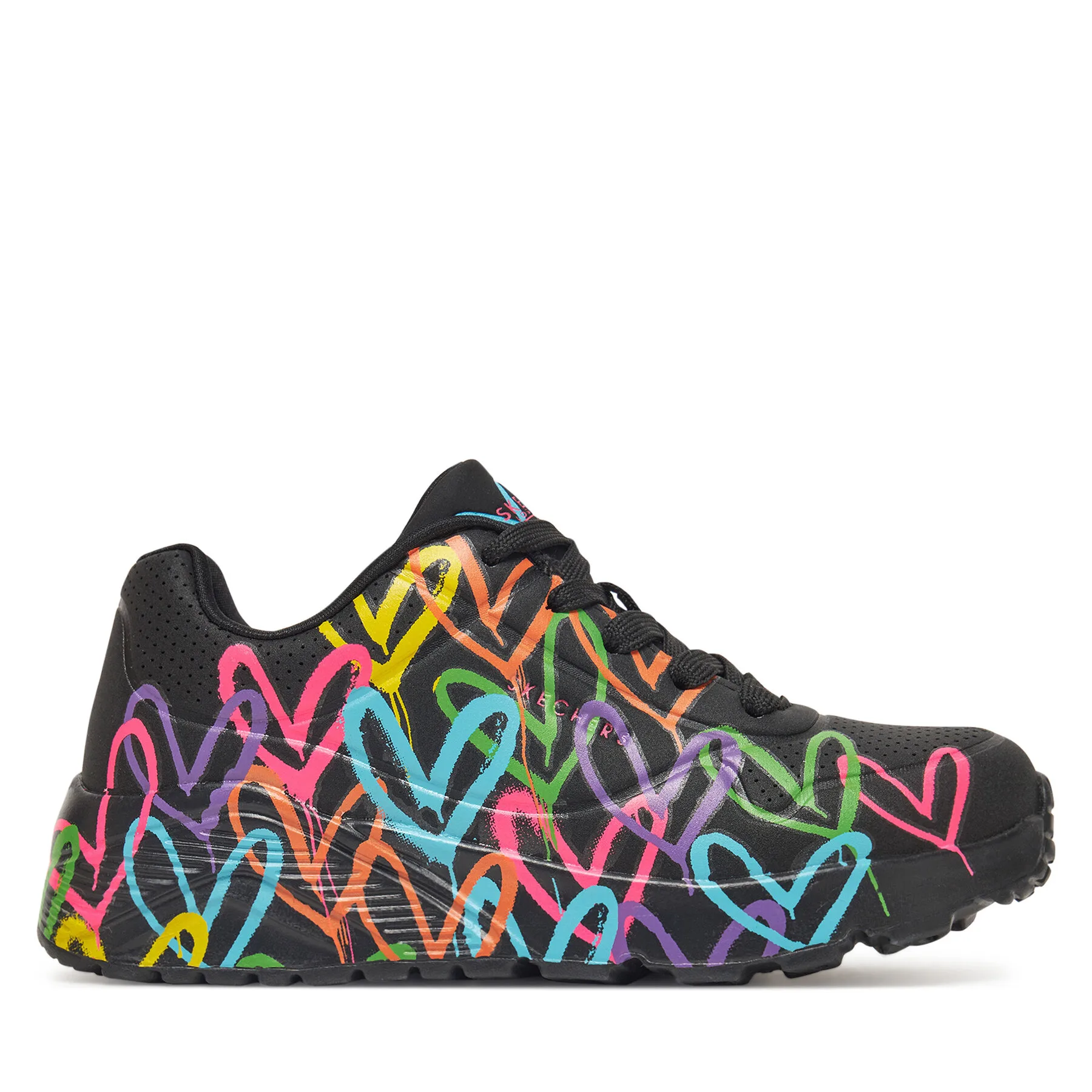 Детски маратонки Skechers Uno Lite-Spread The Love черни – Черен – Маратонки за момичета