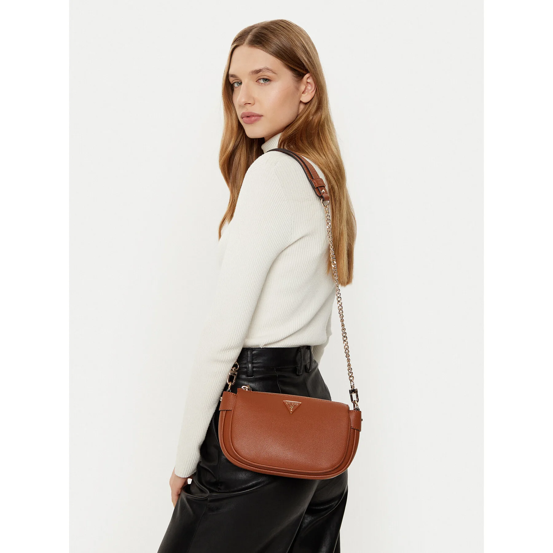 Дамска чанта Guess HWBG95 19170 Кафяв – Дамски чанти тип плик