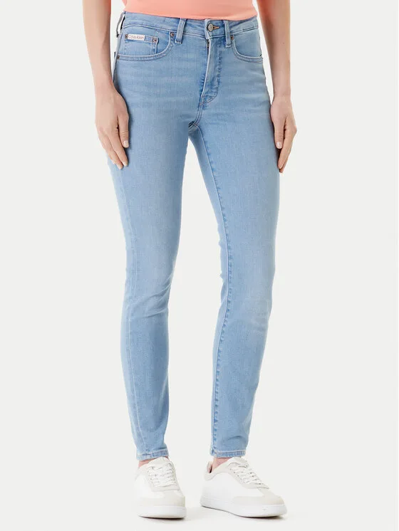 Дамски дънки Calvin Klein Jeans LV047C776G сини – Дамски skinny дънки