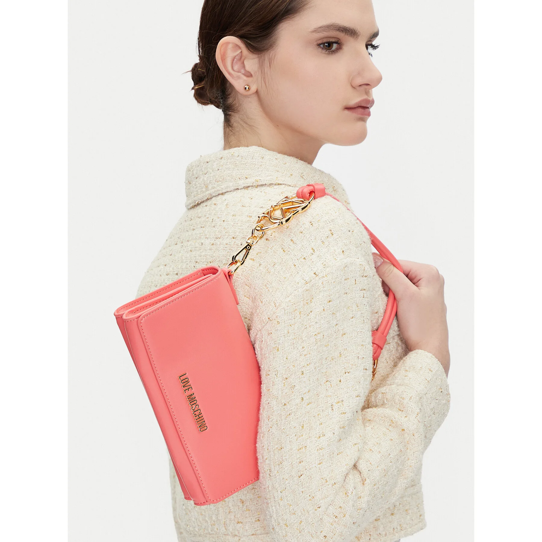 Дамска чанта LOVE MOSCHINO JC4051PP1MLF0464 Коралов – Класически дамски чанти