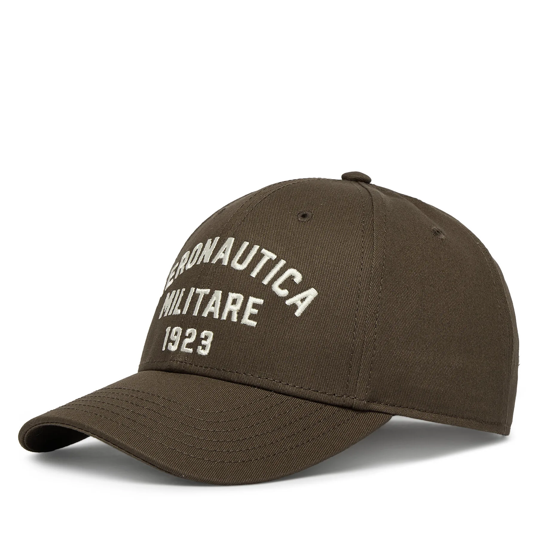 Шапка с козирка Aeronautica Militare 261HA1241UCT02261 Тъмнокафяв – Шапки с козирка