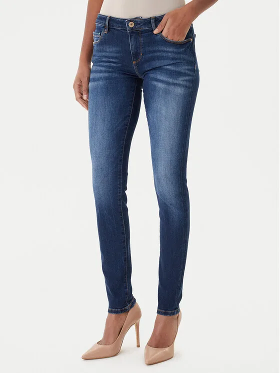 Guess Дънки Annette W2YA99 D4Q03 Тъмносин Skinny Fit – Дамски skinny дънки