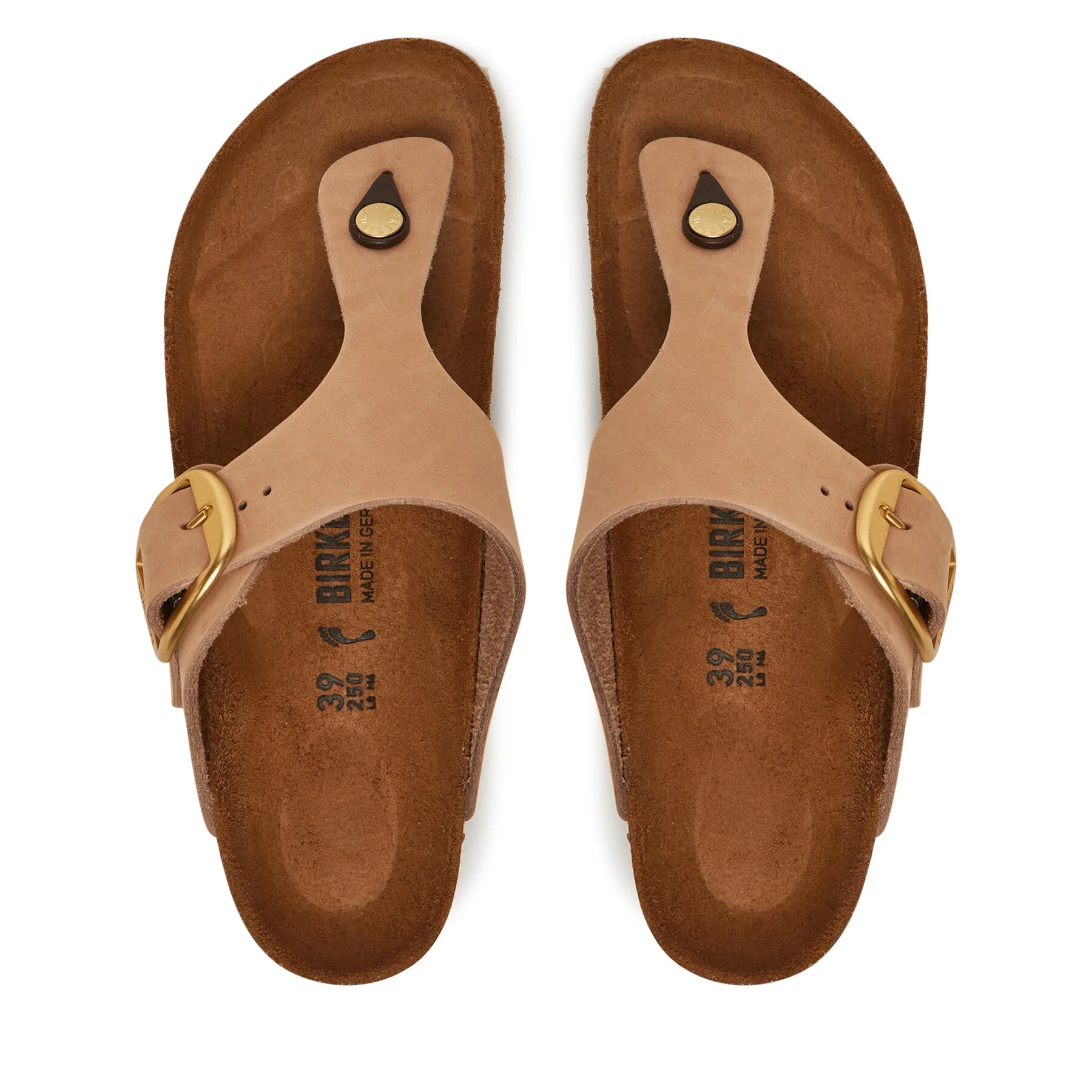 Джапанки Birkenstock Gizeh Big Buckle LENB 1024007 Бежов – Чехли