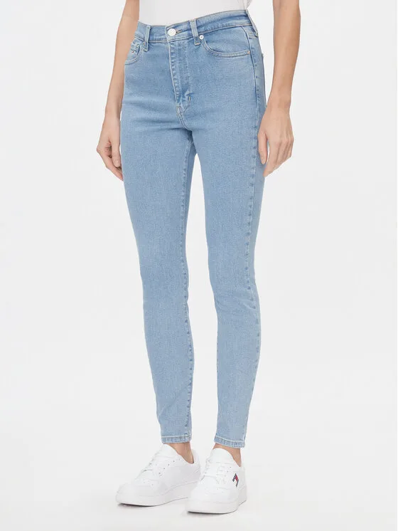 Tommy Jeans Дънки Sylvia DW0DW17110 Син Skinny Fit – Дамски skinny дънки