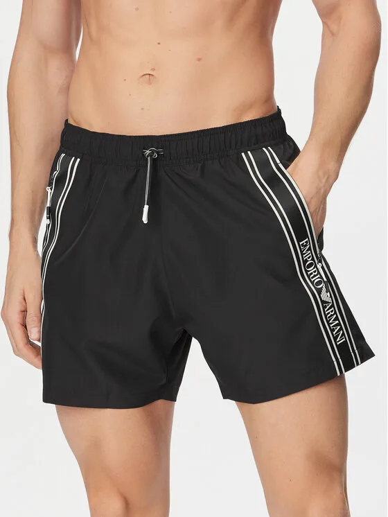 Мъжки плувни шорти Emporio Armani EM000583 AF20426 UC001 черни – Черен – Мъжки бански