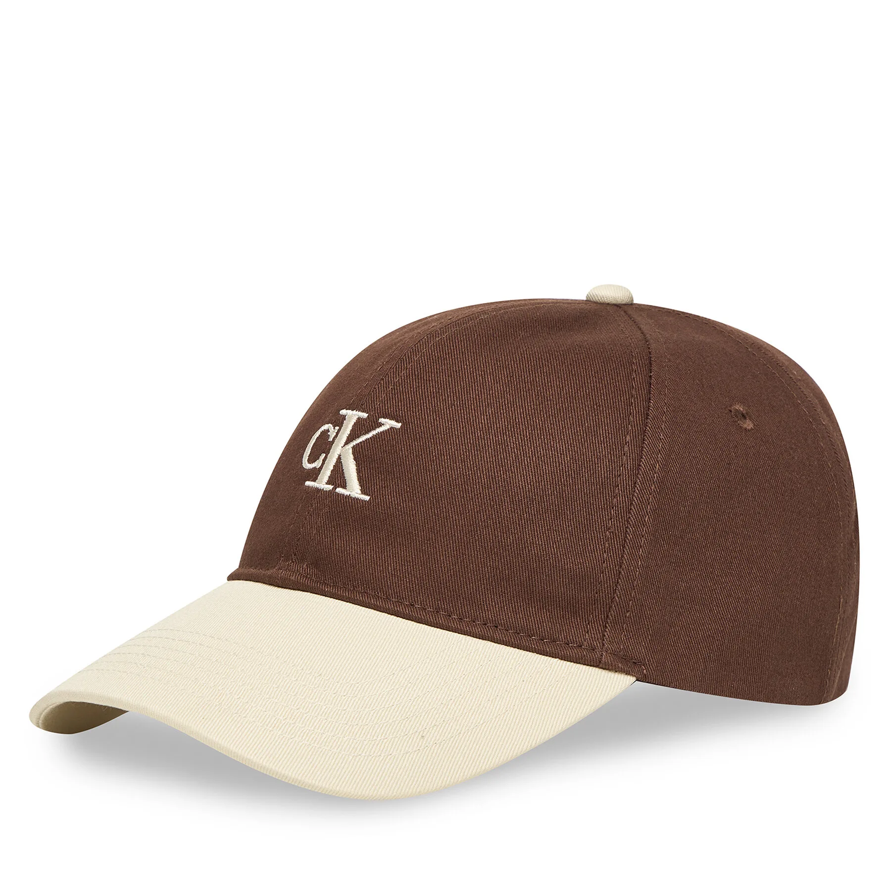 Шапка с козирка Calvin Klein Monogram Emb Colorblock Baseball LV04G5000G Кафяв – Шапки с козирка
