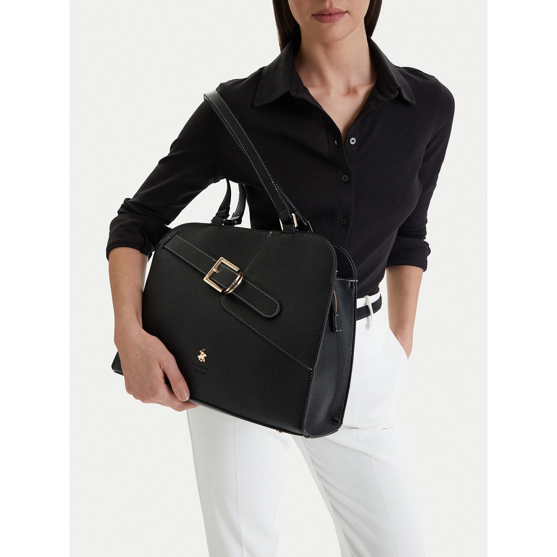 Дамска чанта Beverly Hills Polo Club CEO-BHPC-C-006-09 Черен – Дамски чанти тип куфарче