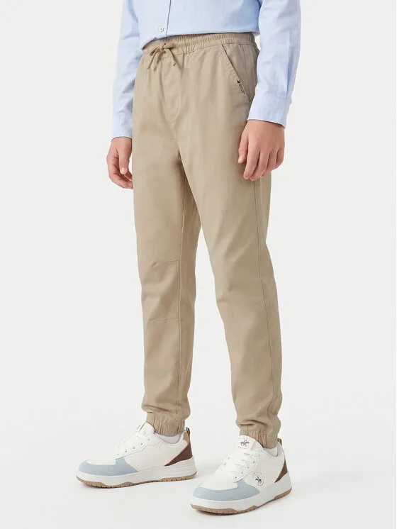 Beverly Hills Polo Club Джогъри W126-BHBTR-1068-39X Бежов Regular Fit – Детски панталони и дънки