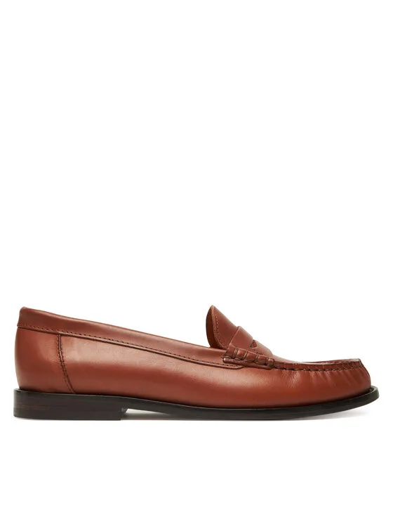 Polo Ralph Lauren Мокасини Calfskin Penny Loafer 818961942001 Кафяв – Дамски мокасини