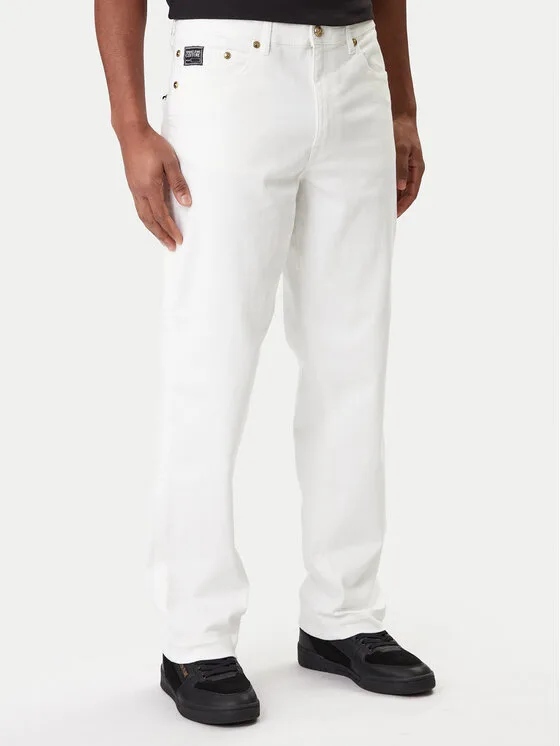 Versace Jeans Couture Дънки 80GAB5RE CEWCA Бял Straight Fit – Мъжки straight дънки