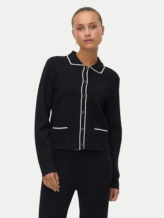 Vero Moda Кардиган Gold 10337626 Черен Regular Fit – Дамски жилетки
