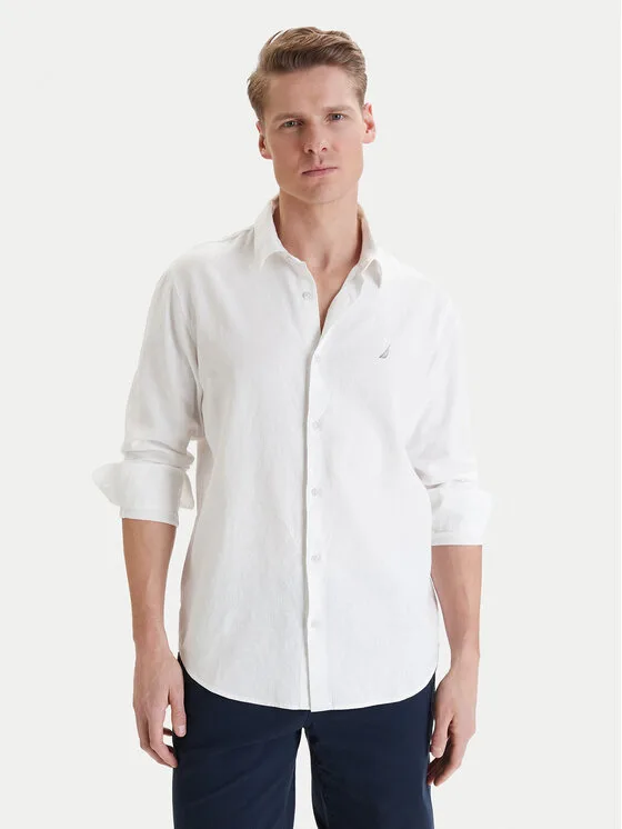 Nautica Риза W126-NAMST-1023-01X Бял Regular Fit – Мъжки ризи
