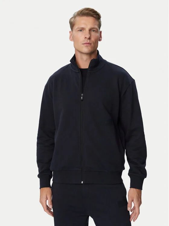 BOSS Суитшърт Sw Collar 50564104 Тъмносин Relaxed Fit – Мъжки суитшърти и худита