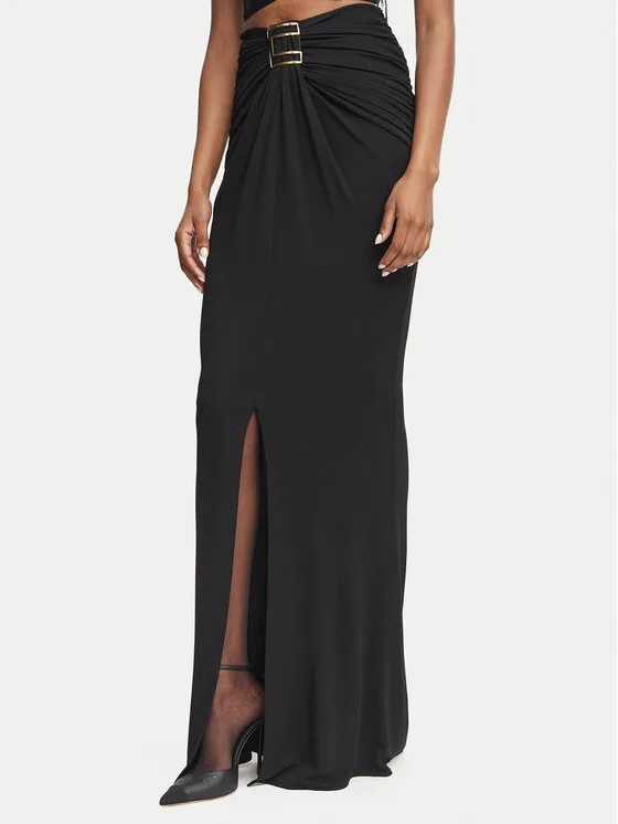 Elisabetta Franchi Макси пола GO-251-67E2-V450 Черен Slim Fit – Дамски поли