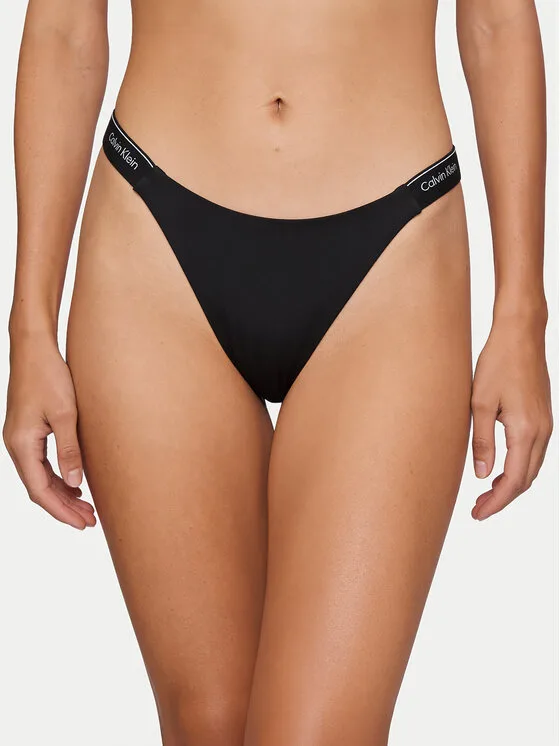 Calvin Klein Swimwear Долнище на бански LV00Q61206 Черен – Дамски бански