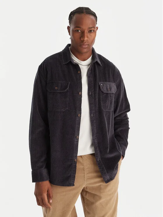 Quiksilver Риза Venture Cord EQYWT04646 Тъмносин Regular Fit – Мъжки ризи