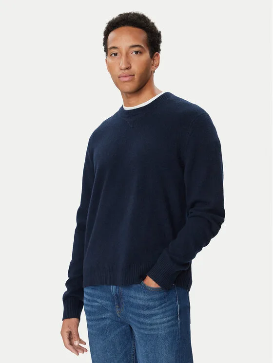 Calvin Klein Jeans Пуловер LV04RH305G Тъмносин Regular Fit – Мъжки пуловери и жилетки