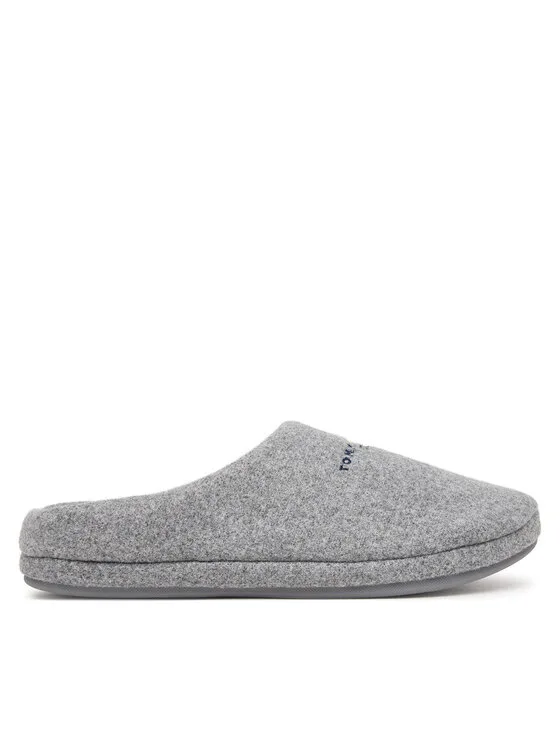 Tommy Hilfiger Пантофи Hilfiger Felt House Shoe FM0FM06017 Сив – Чехли