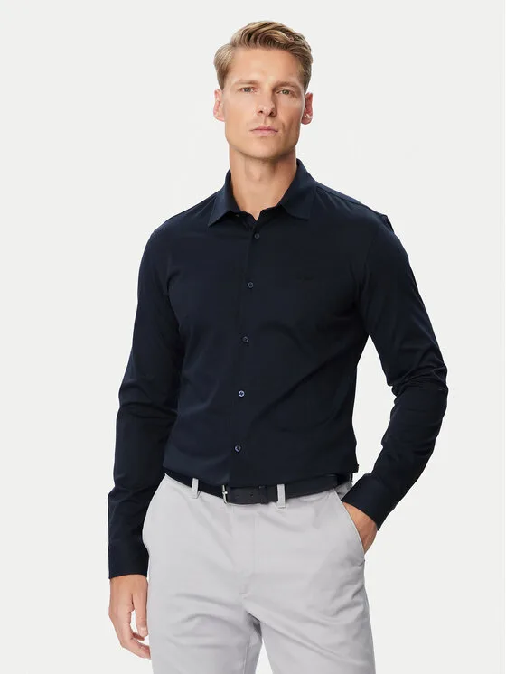 BOSS Риза Mysoft 50519748 Тъмносин Regular Fit – Мъжки ризи