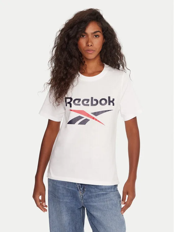Reebok Тишърт RK25173CCW Бял Regular Fit – Дамски тениски