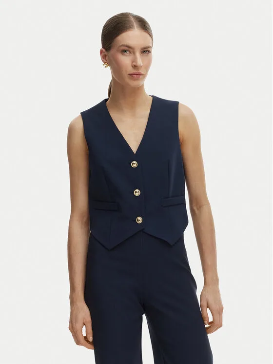 Rinascimento Жилетка за костюм CFC0128644003 Тъмносин Regular Fit – Дамски елеци