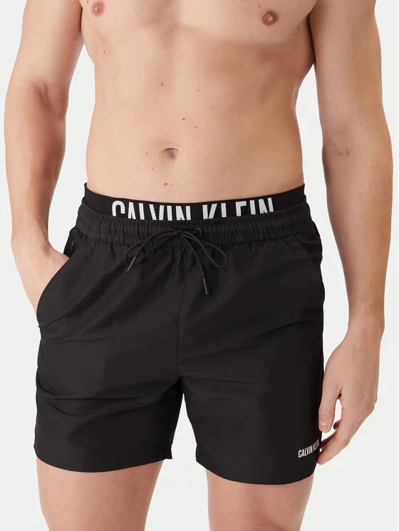 Calvin Klein Swimwear Плувни шорти LV00N61015 Черен Regular Fit – Мъжки бански