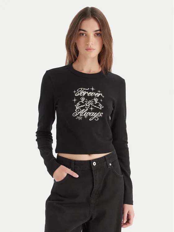 HUGO Блуза Duspark 50550132 Черен Slim Fit – Дамски блузи