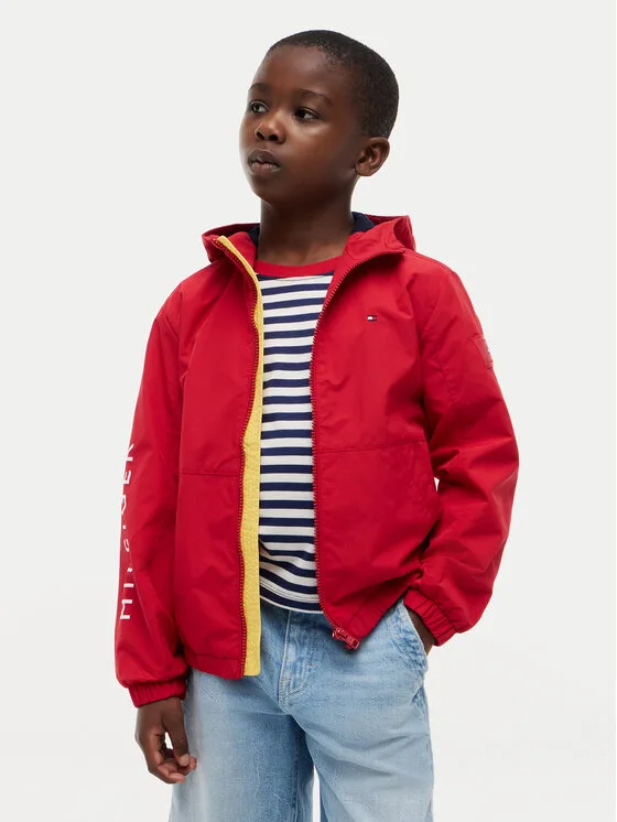 Детско яке Tommy Hilfiger червено – Детски преходни якета