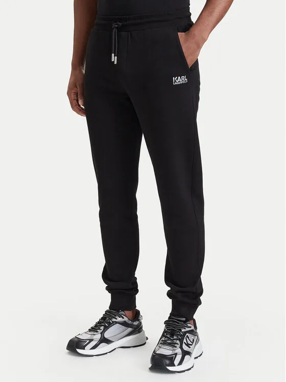 KARL LAGERFELD Долнище анцуг 705782 564917 Черен Regular Fit – Мъжки спортни панталони