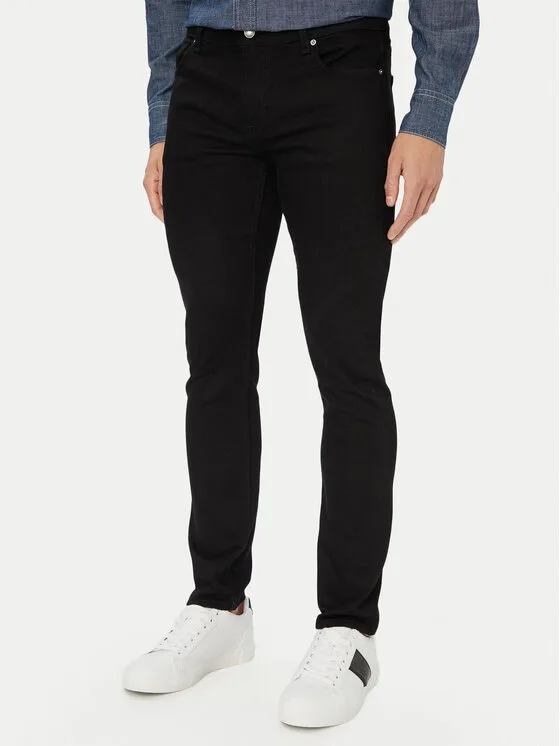 Guess Дънки M6YAN1 D1486 Черен Skinny Fit – Мъжки skinny дънки