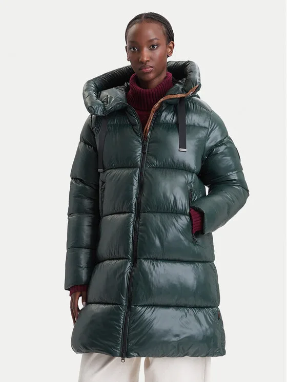 Save The Duck Зимно яке D45510W LOVE21 Тъмнозелен Regular Fit – Дамски зимни якета